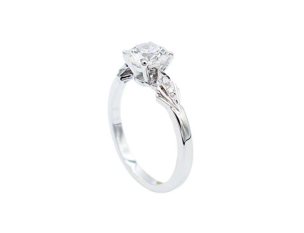Solitaire Création Benoit Joailler "Palmettes" Diamant 1,18ct D-VS2 - Image 3