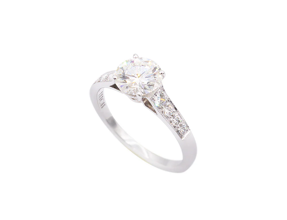 Solitaire Création Benoît Joaillier "Classique" Diamant 1,56 carat G-Si1 - Image 3