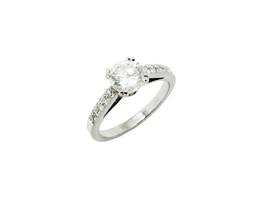 Solitaire Création Benoit Joaillier "Doubles Griffes" Diamant
