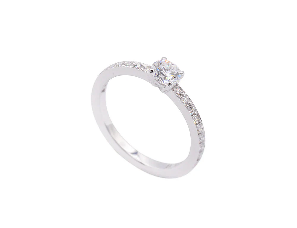 Solitaire Création Benoît Joaillier "Épuré" Diamant 0,40 carat D-IF - Image 3