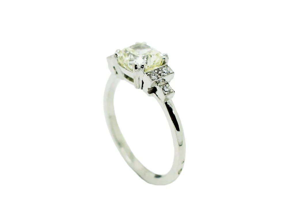 Solitaire Création Benoit Joaillier "Escaliers" Diamant Coussin 2,03 ct - Image 3