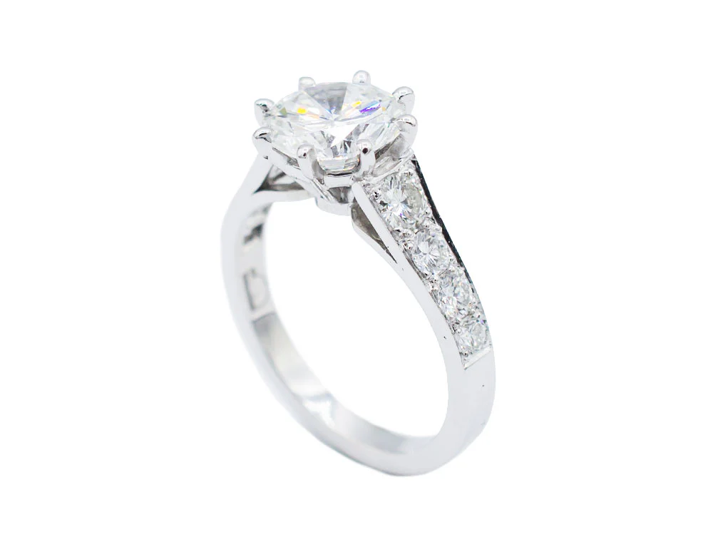 Solitaire Création Benoit Joaillier "Grand Classique" Diamant 2,02ct E-VVS2 - Image 3