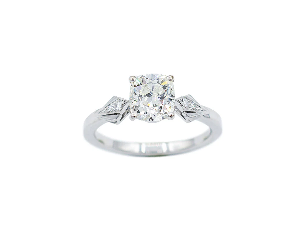 Solitaire Création Benoit Joaillier "Palmettes" Diamant 1,29ct J-SI1 - Image 2