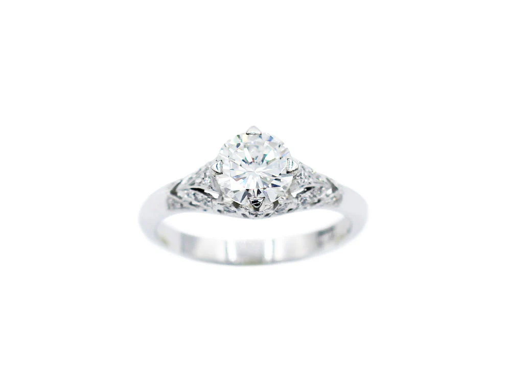 Solitaire Création Benoit Joaillier "Solitaire Décoré" Diamant 1,08ct G-LC - Image 2