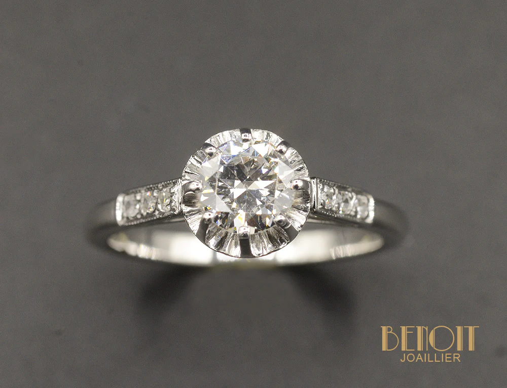 Solitaire Diamant et Platine - Image 2