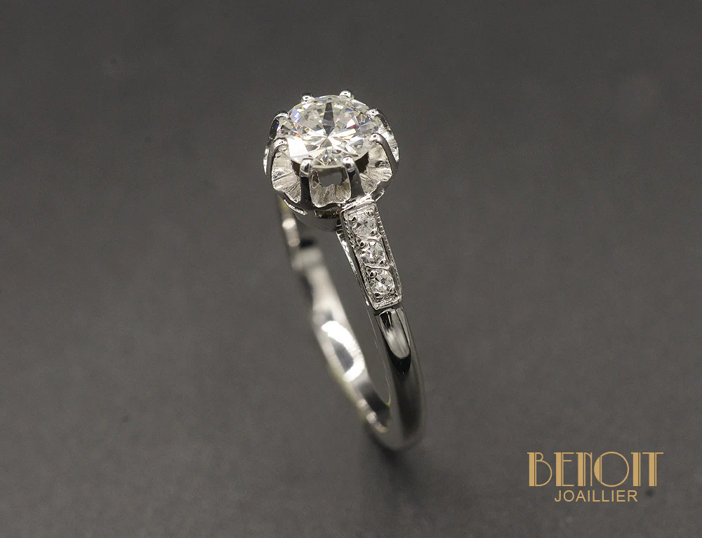 Solitaire Diamant et Platine - Image 3
