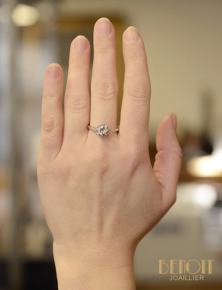 Solitaire Diamant et Platine - Image 5