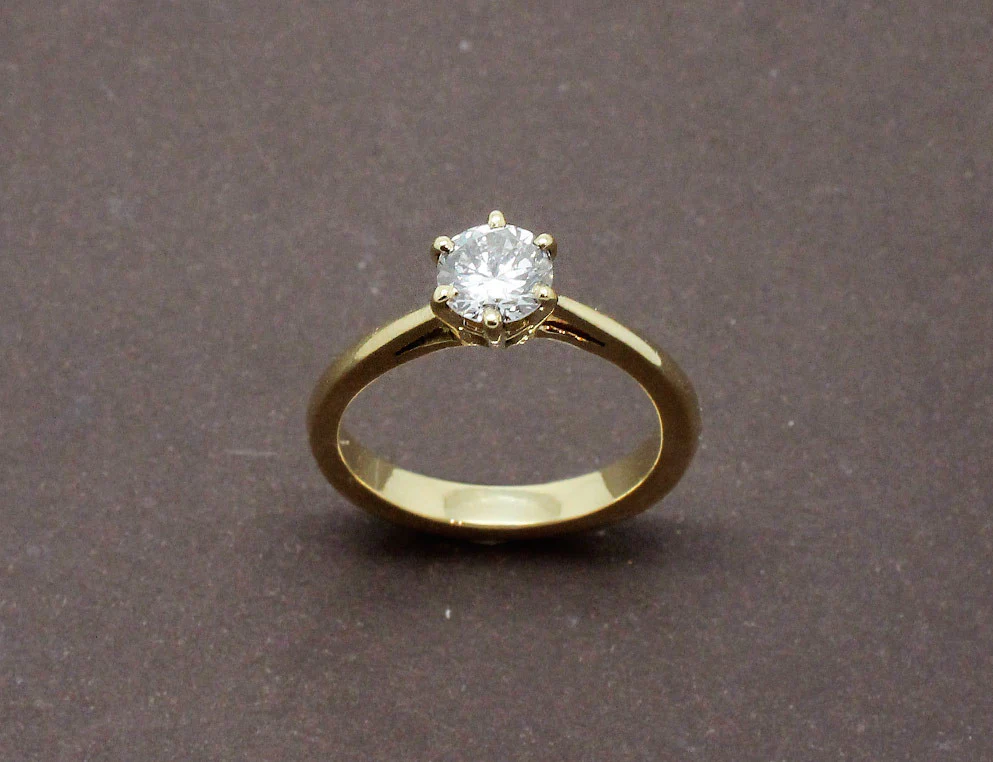 Solitaire Diamant Or Jaune - Image 2