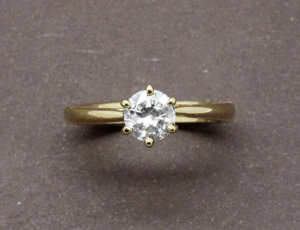 Solitaire Diamant Or Jaune - Image 3