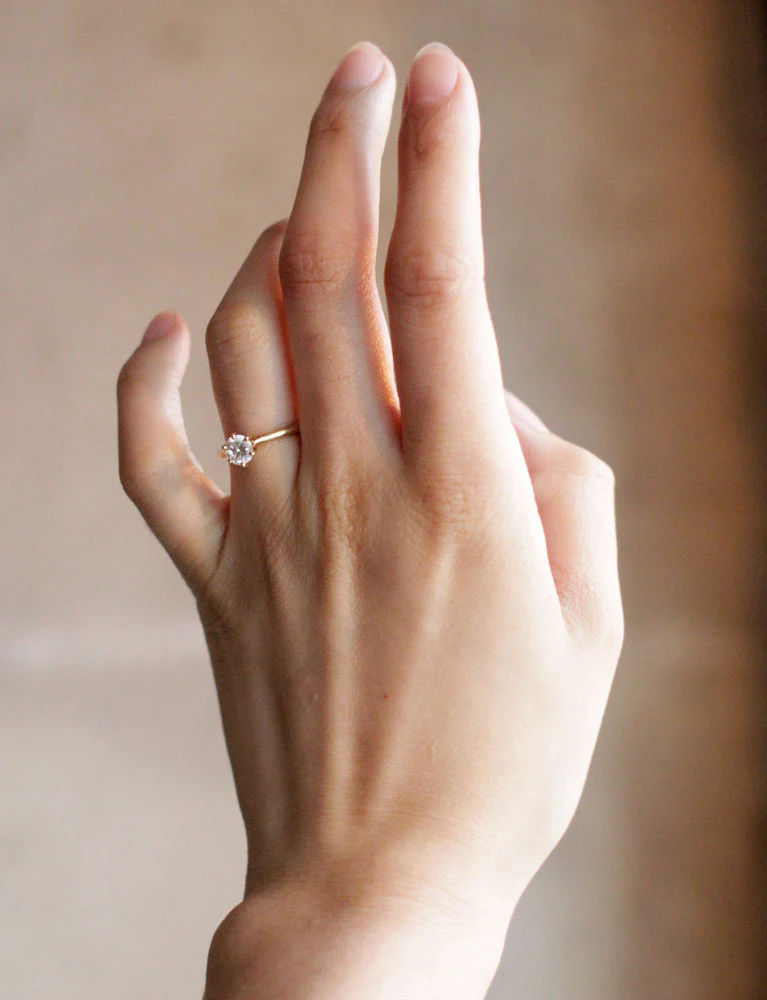 Solitaire Diamant Or Jaune - Image 8