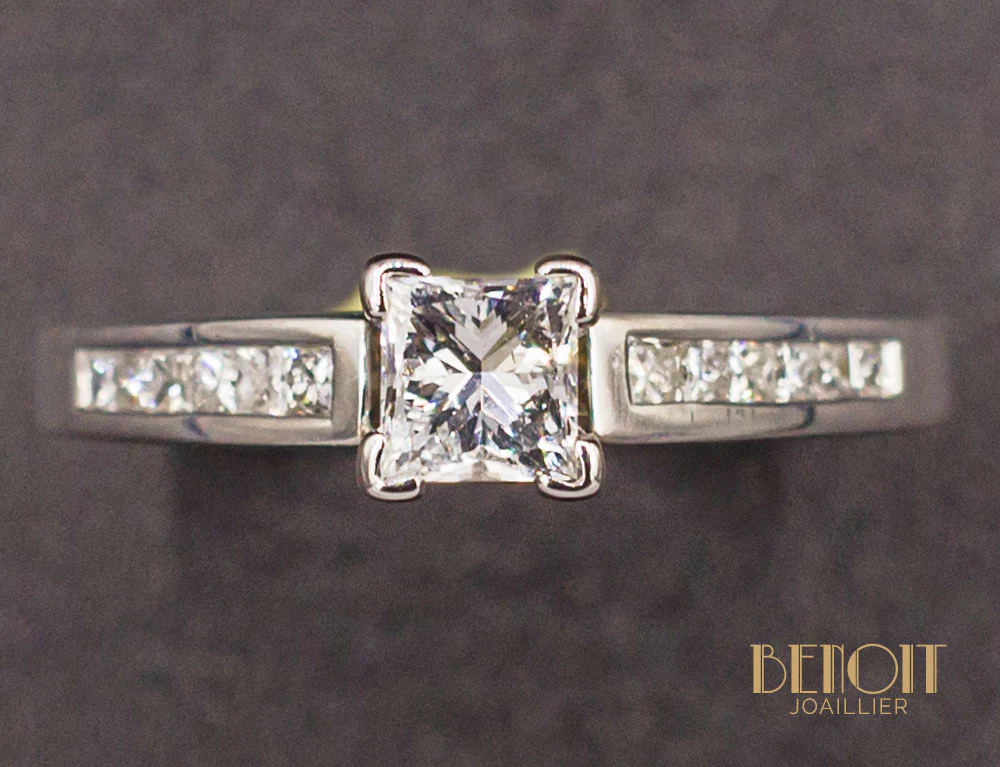 Solitaire Diamant Princesse - Image 3