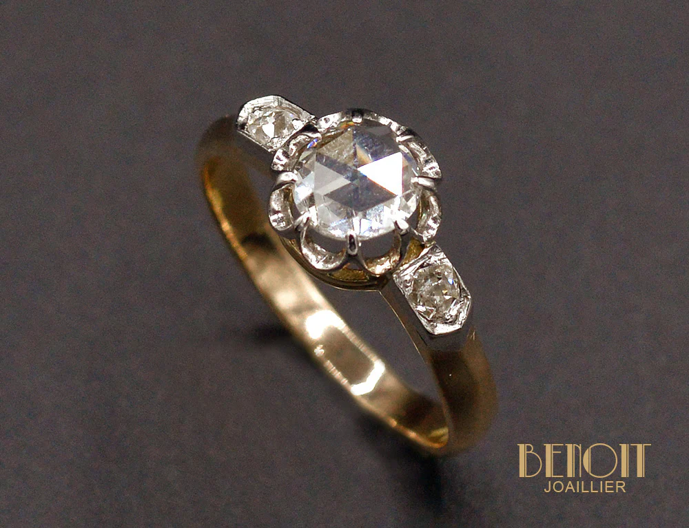 Solitaire Diamant Taille Rose - Image 3