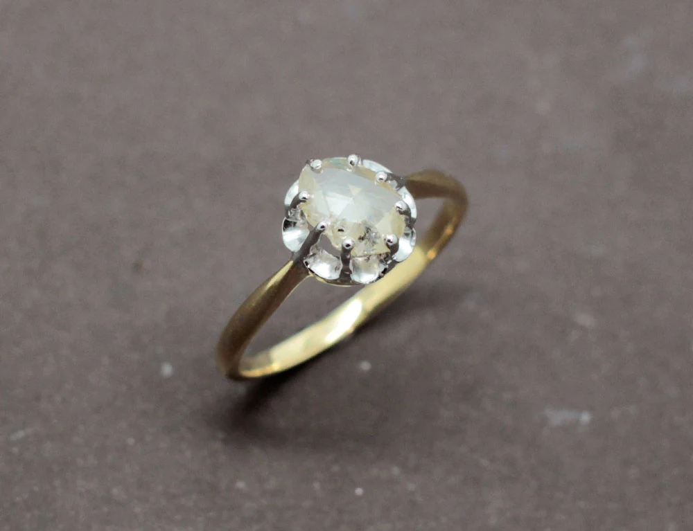 Solitaire Diamant Taille Rose