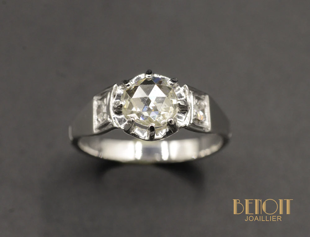 Solitaire Diamant taille rose - Image 2