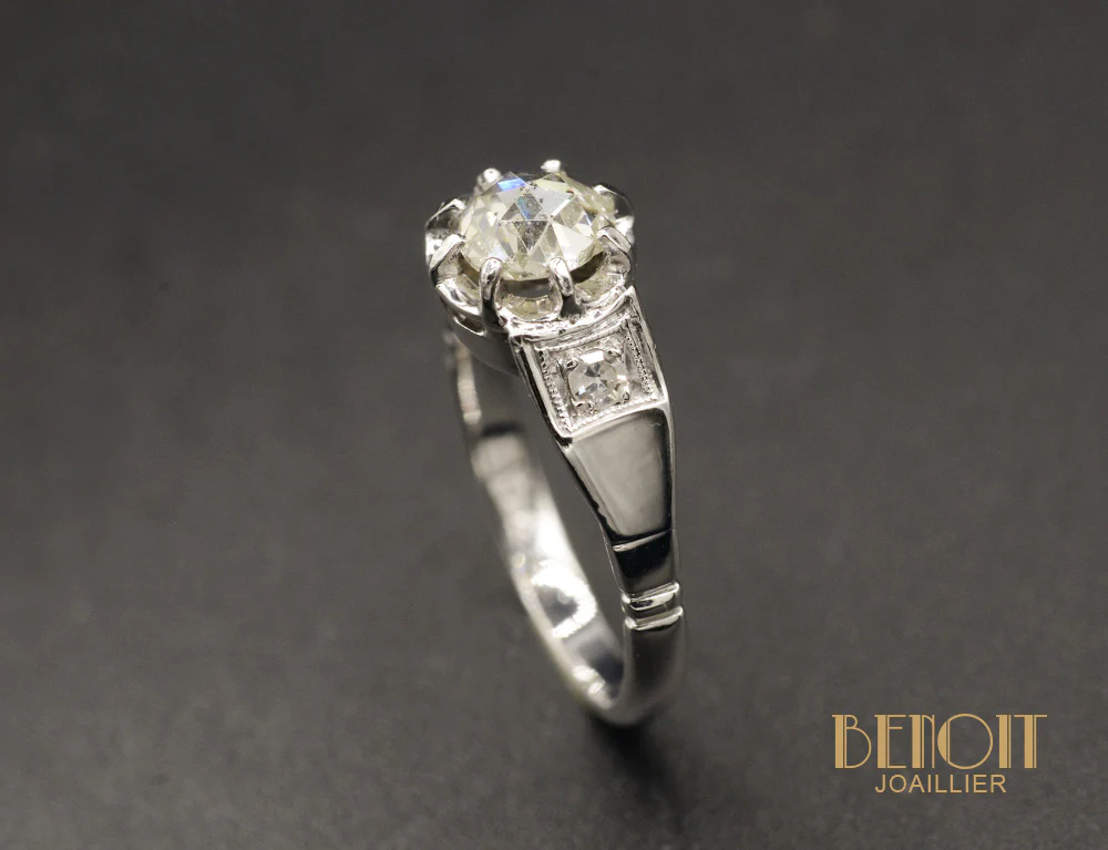 Solitaire Diamant taille rose - Image 3