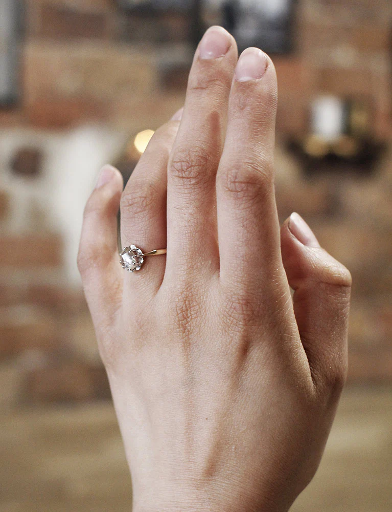 Solitaire Diamant Taille Rose - Image 6