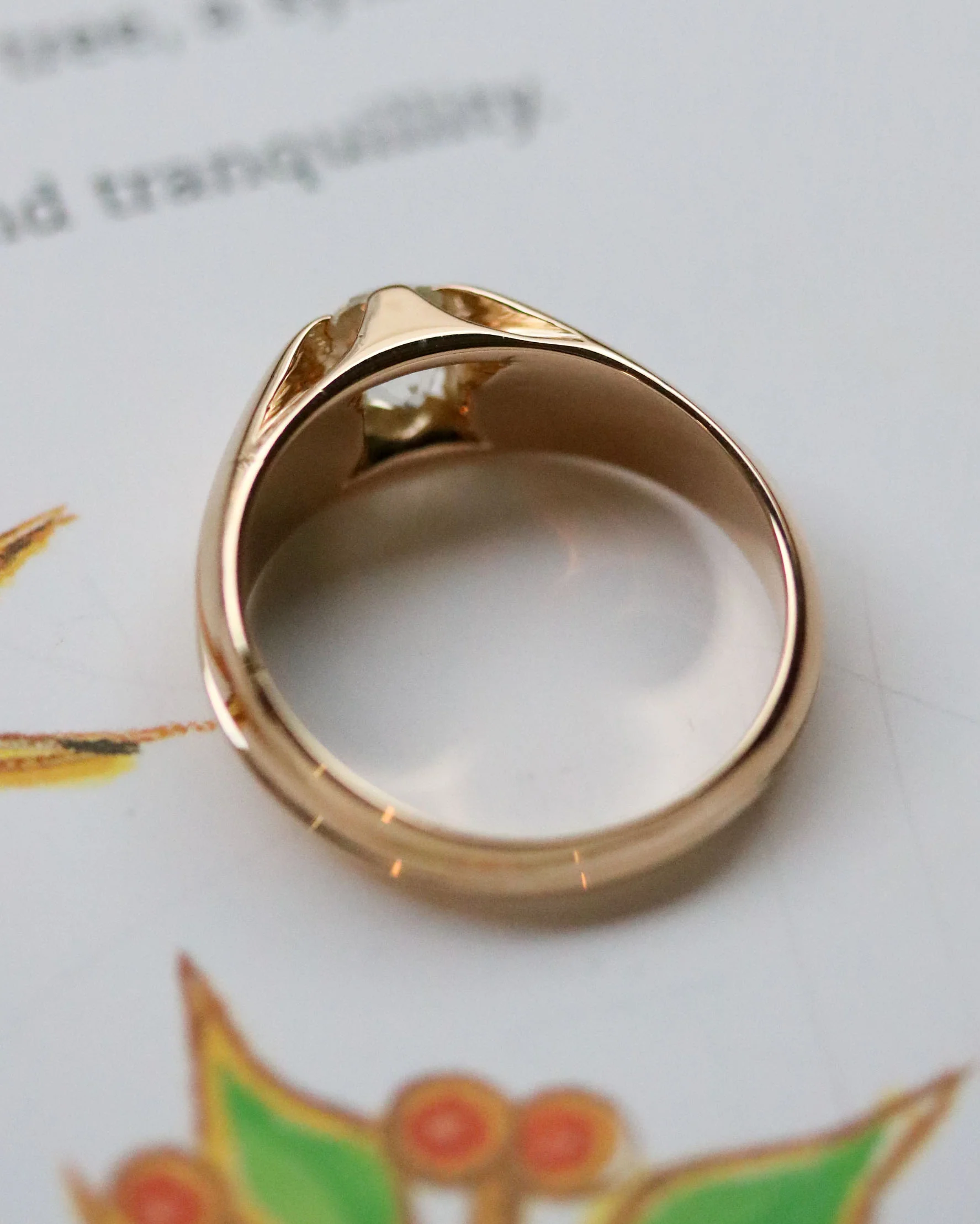 Solitaire Jonc Or Jaune et Diamant - Image 3