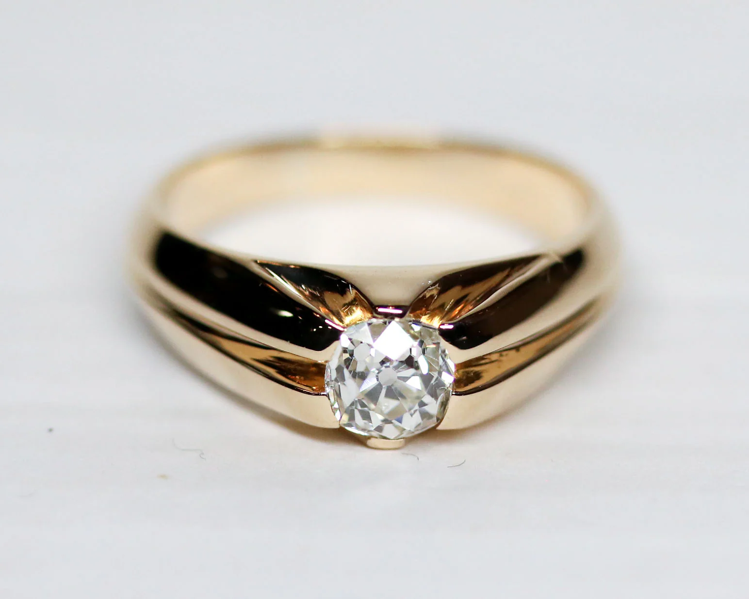 Solitaire Jonc Or Jaune et Diamant - Image 5