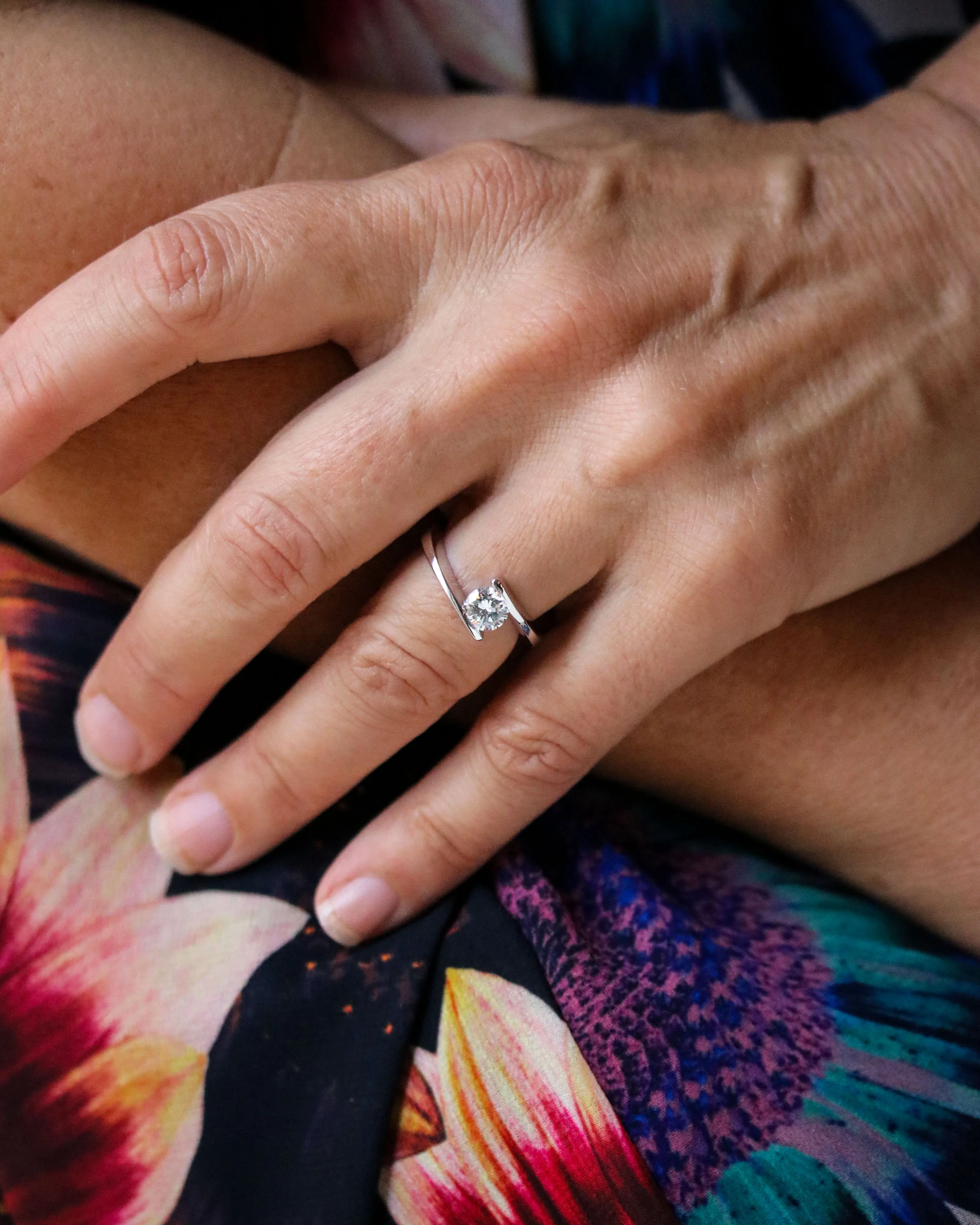 Solitaire Moderne Diamant Or blanc - Image 2