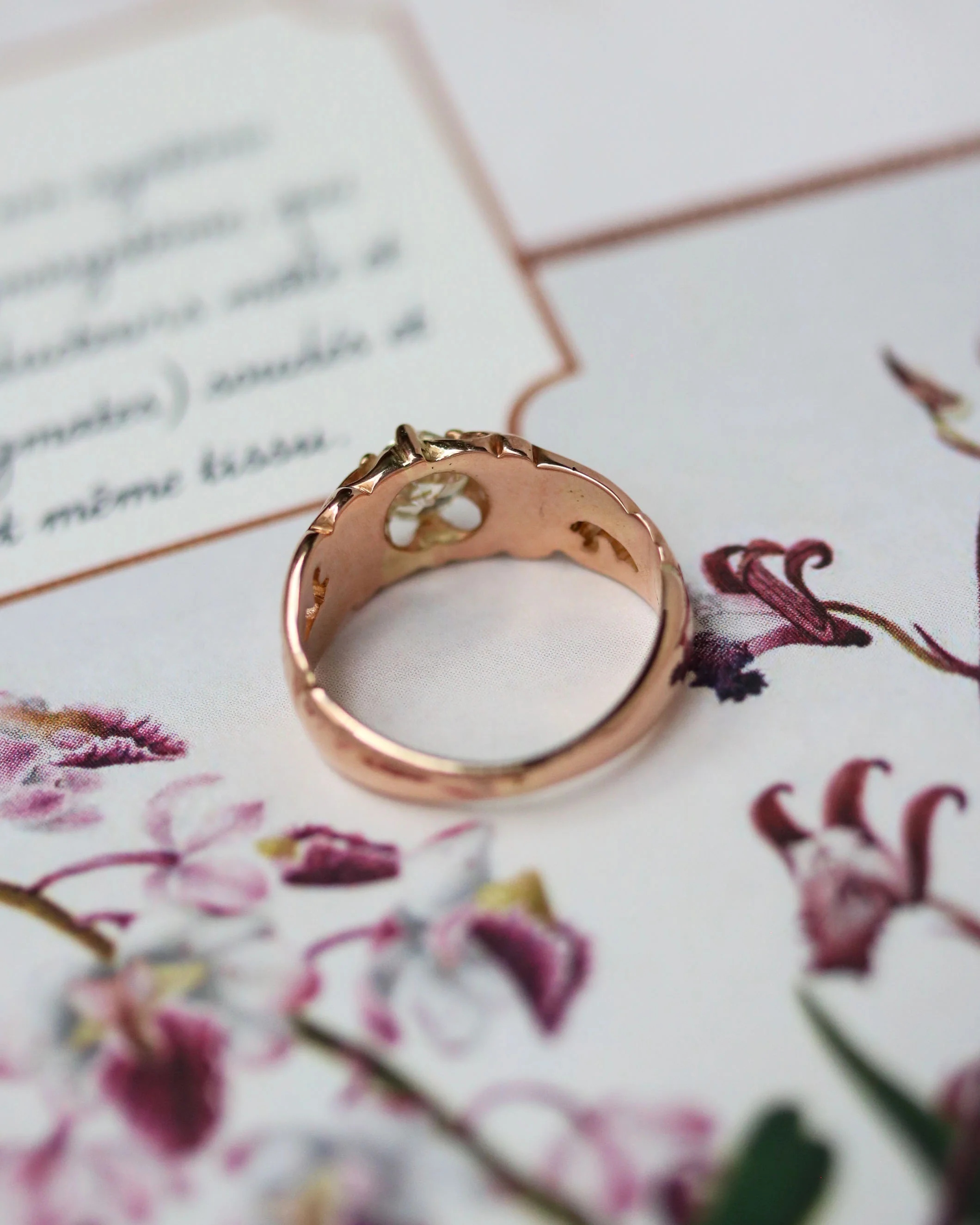 Solitaire dôme Or Rose Diamant - Image 4