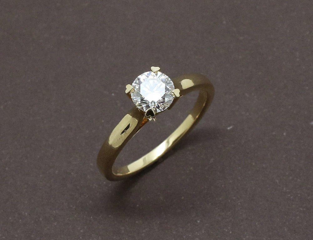 Solitaire Poiray Serti Coeurs