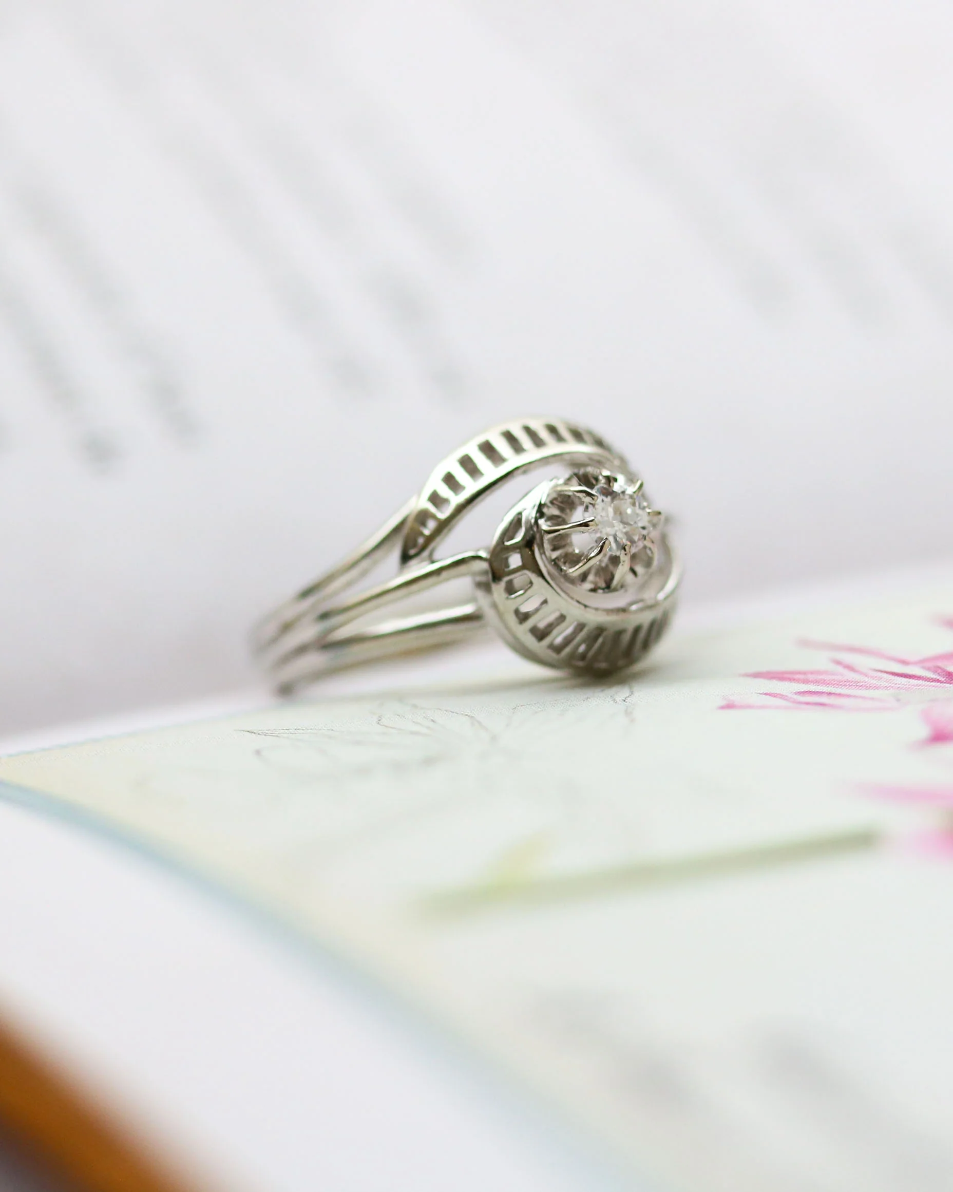 Solitaire Tourbillon Or Blanc Diamant - Image 5