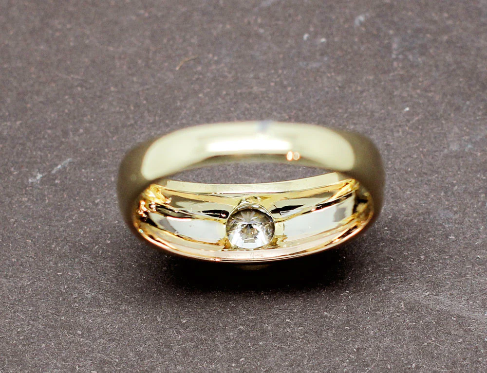 Solitaire Trois Ors et Diamants - Image 5