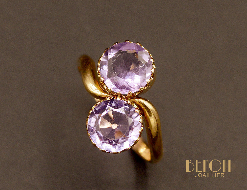 Toi et Moi Améthystes et Or Rose - Image 3