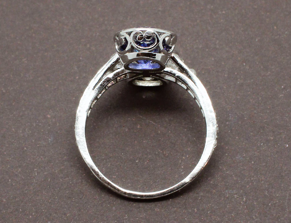 Toi et Moi Diamant et Saphir Art Déco - Image 4