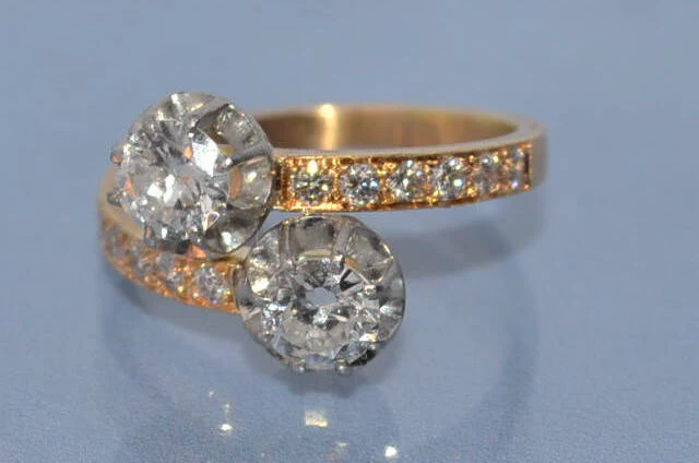 Toi et moi diamants et or 18 carats