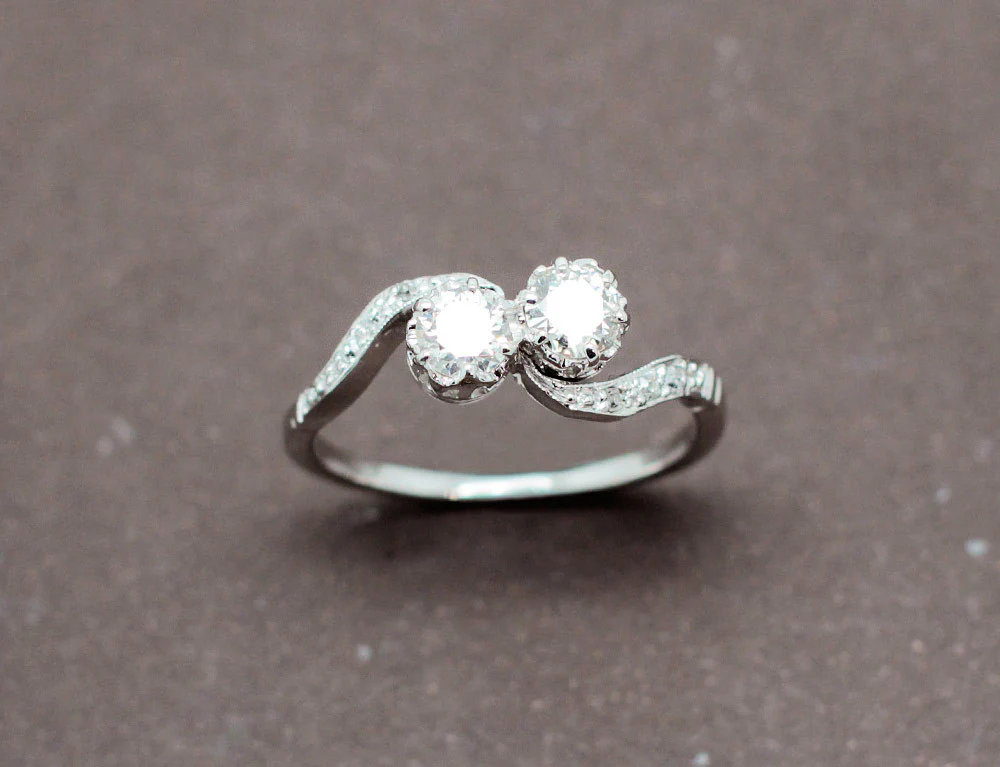 Toi et Moi Diamants Or Blanc - Image 2