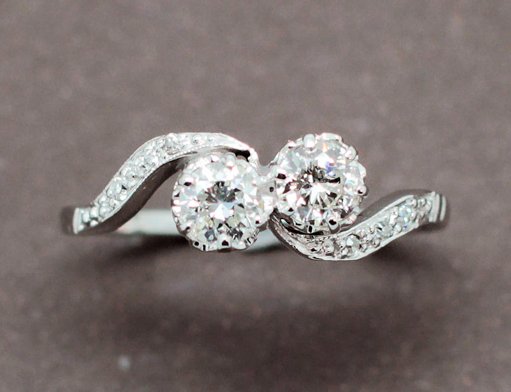 Toi et Moi Diamants Or Blanc - Image 3