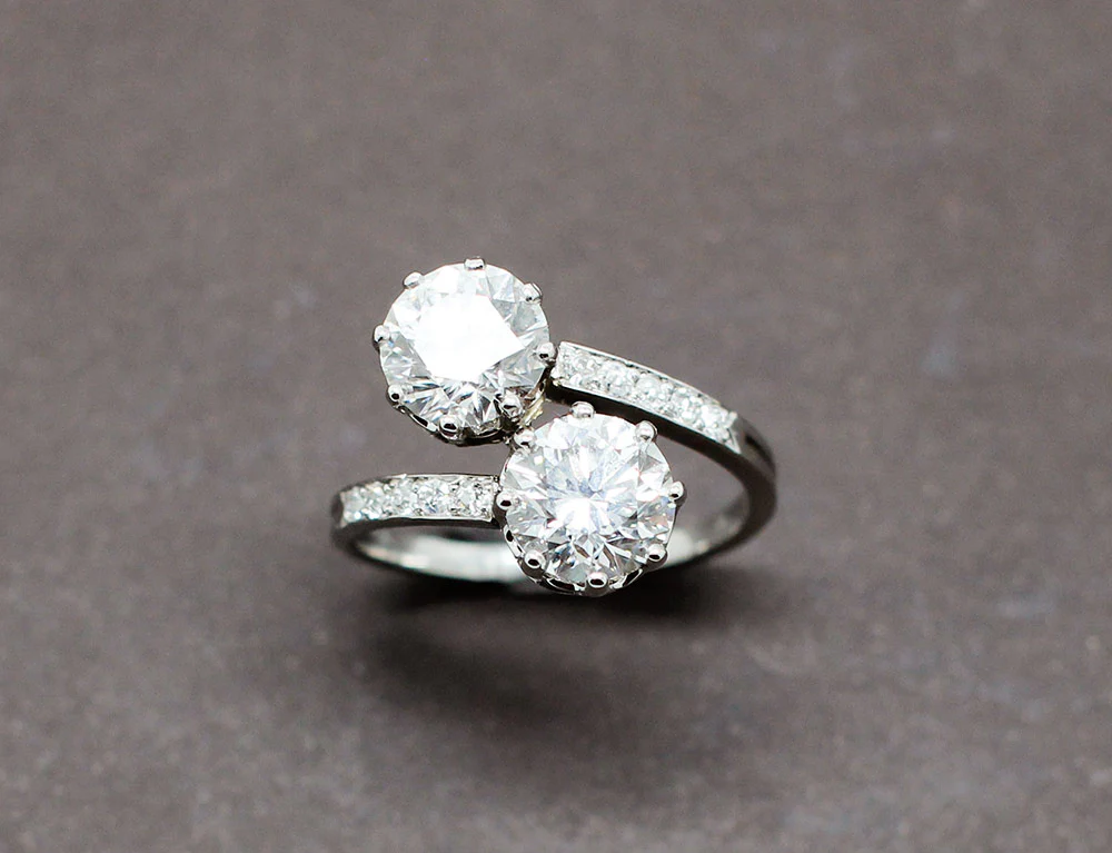 Toi et Moi Platine Diamants Certifiés - Image 2